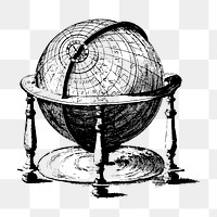 Vintage globe ball png illustration, transparent background. Remixed by rawpixel.