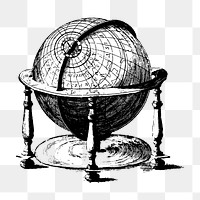 Vintage globe ball png illustration, transparent background. Remixed by rawpixel.