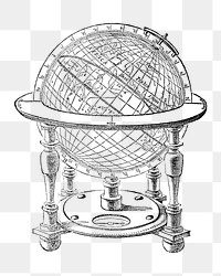 Vintage globe ball png illustration, transparent background. Remixed by rawpixel.