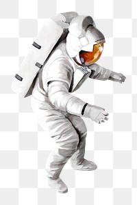 Astronaut png illustration, transparent background. Remixed by rawpixel.