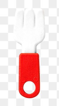 PNG Fork toys, collage element, transparent background.