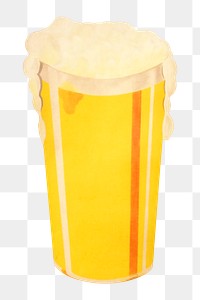 Beer png chromolithograph art, transparent background. Remixed by rawpixel. 