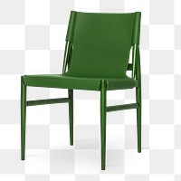 Green chair png, modern furniture, transparent background