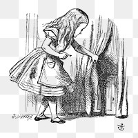 Png Alice's Adventures in Wonderland (1865) by John Tenniel collage element, transparent background