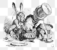 Png Alice's Adventures in Wonderland (1865) by John Tenniel collage element, transparent background