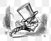 Png The Mad Hatter, a character from Alice's Adventures in Wonderland (1865) by John Tenniel collage element, transparent background