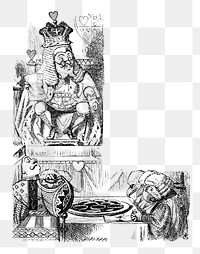 Png Alice's Adventures in Wonderland (1865) by John Tenniel collage element, transparent background