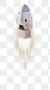 Spacecraft png vintage illustration, transparent background. Remixed by rawpixel.