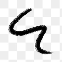 Png bold black squiggle, transparent background