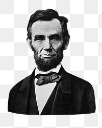 Abraham Lincoln portrait png, transparent background