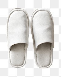 White slippers  png sticker, transparent background