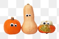 Googly eye pumpkins png, transparent background