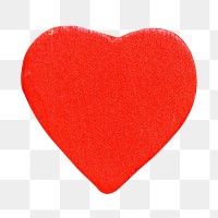 Red heart png, transparent background