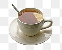 Hot lemon tea png, transparent background