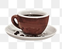 Espresso shot coffee png, transparent background