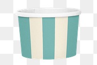 Striped ice-cream cup png sticker, transparent background