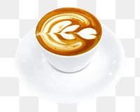 PNG Coffee latte, collage element, transparent background