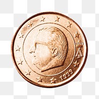 PNG Euro coin money, collage element, transparent background