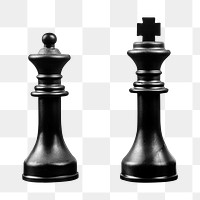 PNG chess pieces, collage element, transparent background