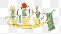 Egypt gods png vintage illustration, transparent background