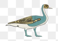 Png vintage Egyptian bird illustration, tombs of Nevoethph and Menothph, transparent background