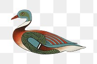 Png vintage Egyptian bird illustration, tombs of Nevoethph and Menothph, transparent background