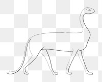 Egypt animal png vintage illustration, transparent background