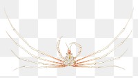 Crab png vintage illustration, transparent background