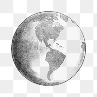 Vintage globe png illustration, transparent background. Remixed by rawpixel.