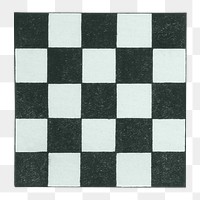 Square png checkered pattern shape, geometric graphic, transparent background. Remixed by rawpixel.