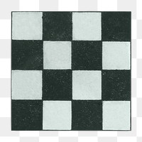 Square png checkered pattern shape, geometric graphic, transparent background. Remixed by rawpixel.