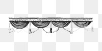 Vintage curtain png, illustration, transparent background. Remixed by rawpixel.