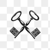 Crossed keys png, Masonic chart of the Scottish rite illustration on transparent background. Remixed by rawpixel.