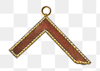 Frame corner png, Masonic chart of the Scottish rite illustration on transparent background. Remixed by rawpixel.