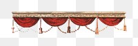 Vintage curtain png, architecture illustration, transparent background. Remixed by rawpixel.