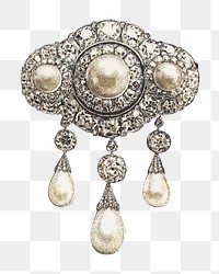 Vintage pin png jewelry illustration on transparent background. Remixed by rawpixel.