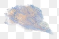 Pastel clouds png watercolor illustration element, transparent background. Remixed from Francis Augustus Lathrop artwork, by rawpixel.