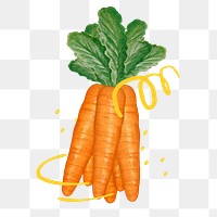 Carrot vegetable png sticker, healthy food, transparent background