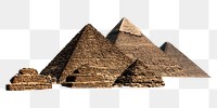 PNG Egyptian pyramids collage element, transparent background