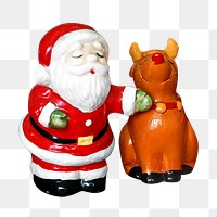 Santa figurine png, isolated object, transparent background