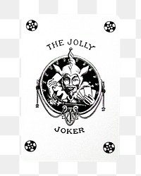 Joker card png, isolated object, transparent background