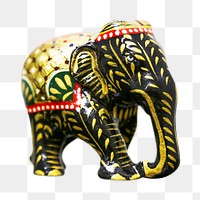 Elephant png collage element, transparent background