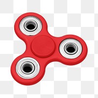 Png red fidget spinner, isolated object, transparent background