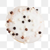 Donut glazed png, food element, transparent background