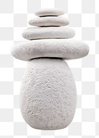 Png zen balanced stones, isolated image, transparent background