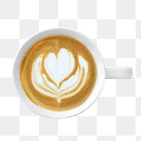 Latte coffee png, transparent background