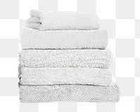 Png towel stack, isolated object, transparent background