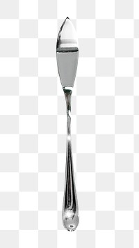 Png metal butter knife, isolated object, transparent background