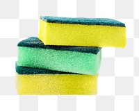 Stacked sponge png, isolated object, transparent background