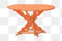 Orange wooden table png, furniture illustration, transparent background. Remixed by rawpixel.